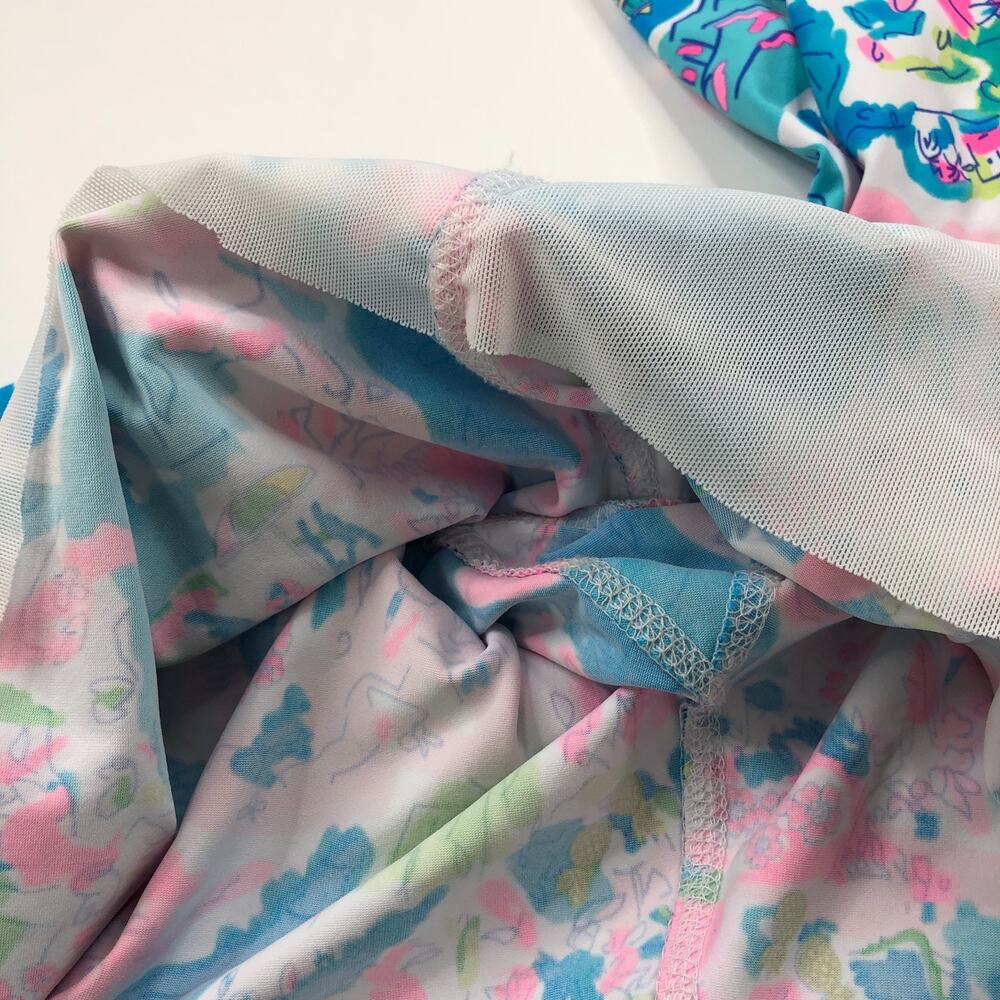 Lulu B Small (Fit 26W 19L) Athleisure Travel Mid Rise Capri Pants All Over Print - Picture 10 of 11